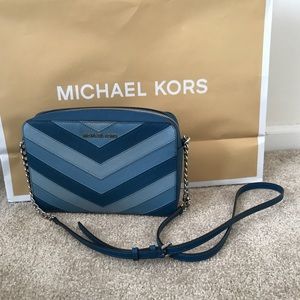 Michael Kors Chevron Blue Crossbody